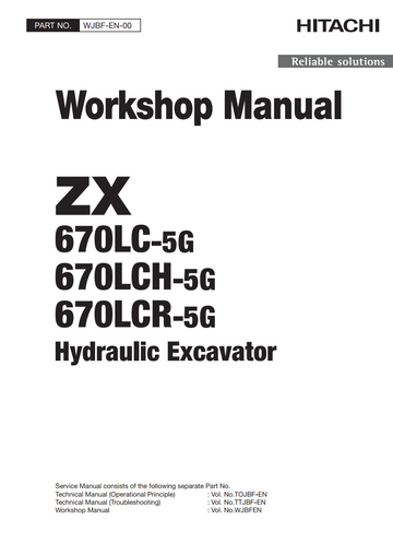 HITACHI ZX670LC-5G ZX670LCH-5G ZX670LCR-5G DIGGER