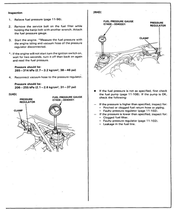 HONDA LEGEND 3.2L 1991-1996