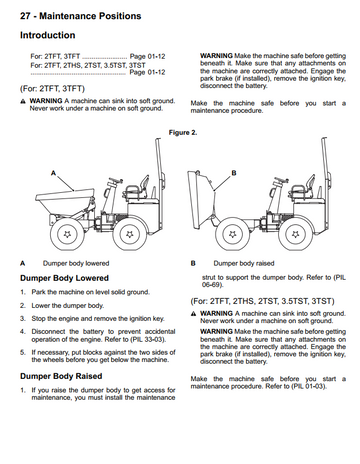 JCB 2TFT 2THS 2TST 3.5TST 3TFT 3TST DUMPER