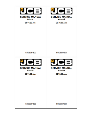 JCB SD 70 SD 80 AXLE