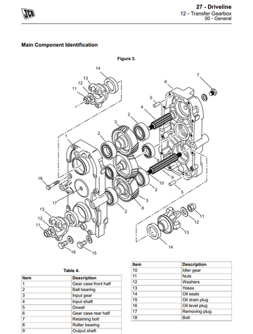 JCB TG300 TG310 TRANSMISSION GEARBOX