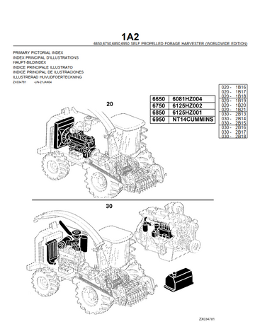 JOHN DEERE 6650 6750 6850 6950 FORAGE HARVESTERS PARTS CATALOG