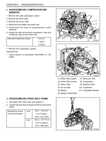 KIOTI DAEDONG DK50S DK55 DK501 DK551 TRACTOR