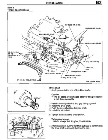 MAZDA MX-3 MX3 1.8L K8 V6 1992-1998