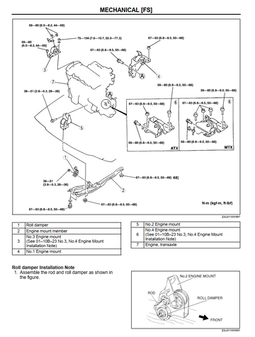 MAZDA PROTEGE 323 1.6L 2.0L ZM FS 1998-2003