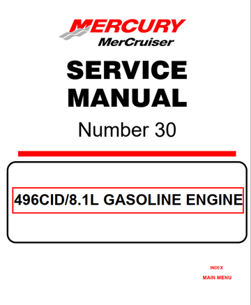 MERCURY MERCRUISER 8.1L 496CID # NUMBER 30