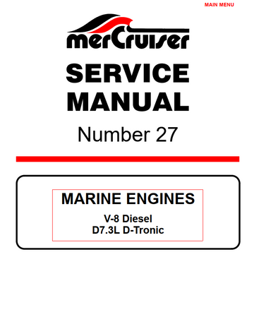 MERCURY MERCRUISER D 7.3L D-TRONIC V8 DIESEL MARINE #27 1998-2002