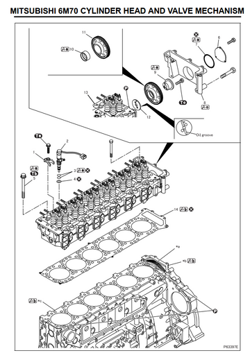MITSUBISHI 6M70 DIESEL 12.9L ENGINE