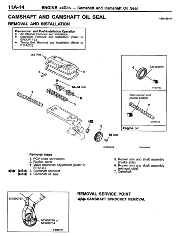 MITSUBISHI MIRAGE COLT LANCER 1.3L 1.5L 1.6L 1996-2002