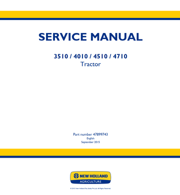NEW HOLLAND 3510 4010 4510 4710 TRACTOR