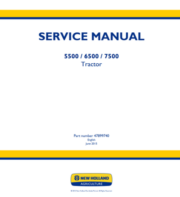 NEW HOLLAND 5500 6500 7500 TRACTOR