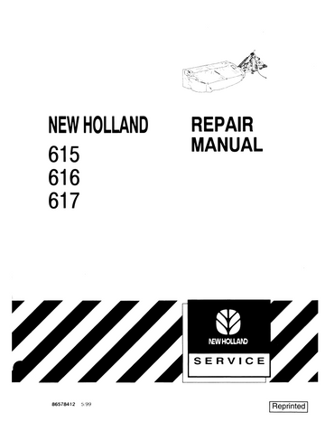 NEW HOLLAND 615 616 617 DISC MOWER