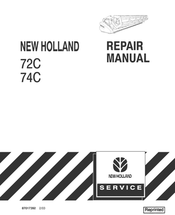 NEW HOLLAND 72C 74C GRAIN HEADER