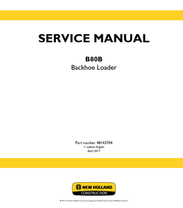 NEW HOLLAND B80B BACKHOE LOADER