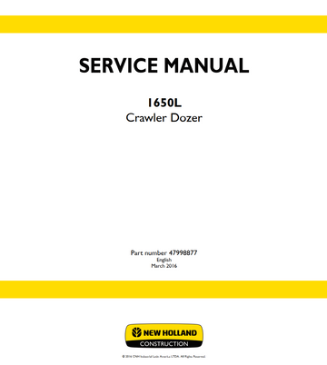 NEW HOLLAND CASE 1650L CRAWLER DOZER EXCAVATOR