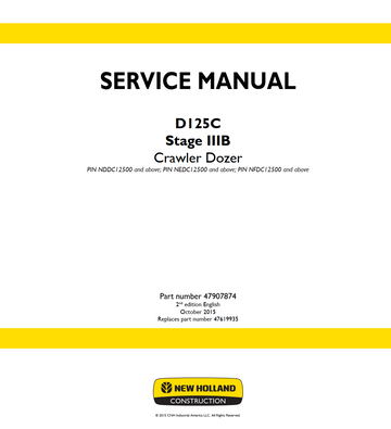 NEW HOLLAND D125C STAGE IIIB CRAWLER DOZER