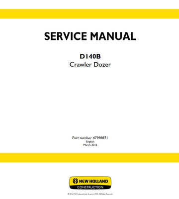 NEW HOLLAND D140B CRAWLER DOZER