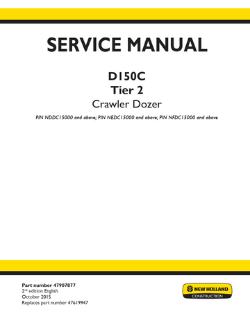 NEW HOLLAND D150C TIER 2 II CRAWLER DOZER