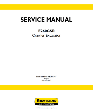 NEW HOLLAND E260CSR E260C SR CRAWLER EXCAVATOR