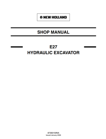 NEW HOLLAND E27 COMPACT EXCAVATOR