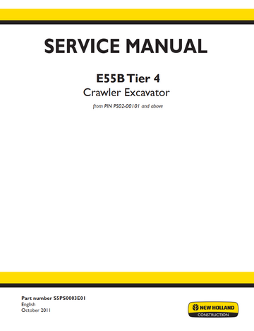 NEW HOLLAND E55B TIER 4 CRAWLER EXCAVATOR