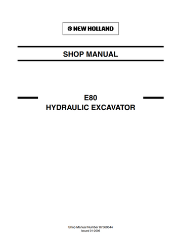 NEW HOLLAND E80 MIDI CRAWLER HYDRAULIC EXCAVATOR