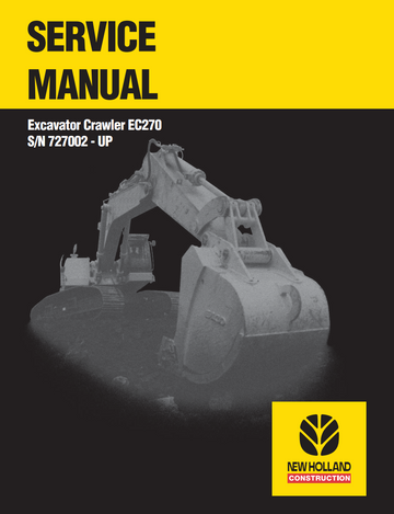 NEW HOLLAND EC270 CRAWLER EXCAVATOR