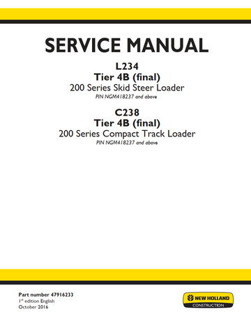 NEW HOLLAND L234 C238 TIER 4B 200