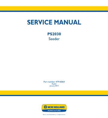 NEW HOLLAND PS2030 PS 2030 SEEDER