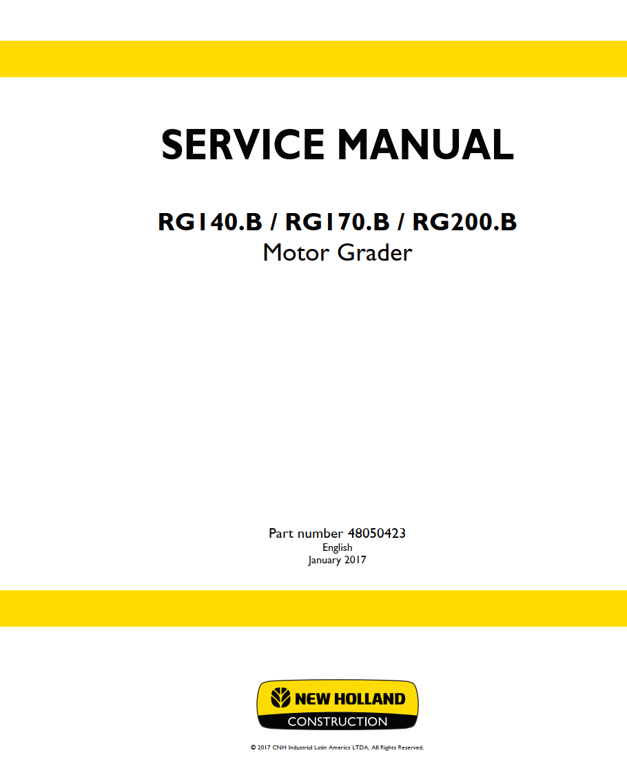 NEW HOLLAND RG140.B RG170.B RG200.B GRADERS