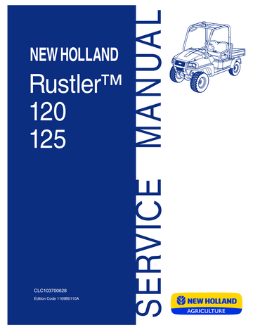 NEW HOLLAND RUSTLER 120 RUSTLER 125 PETROL DIESEL 4X4 UTV