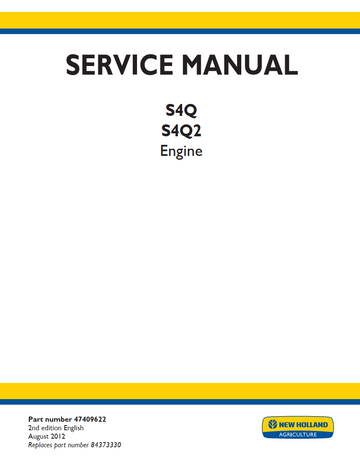 NEW HOLLAND S4Q S4Q2 ENGINE