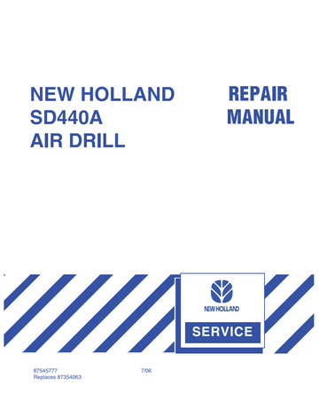 NEW HOLLAND SD440A AIR DRILL SEEDER