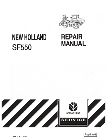 NEW HOLLAND SF550 ROW CROP SPRAYER