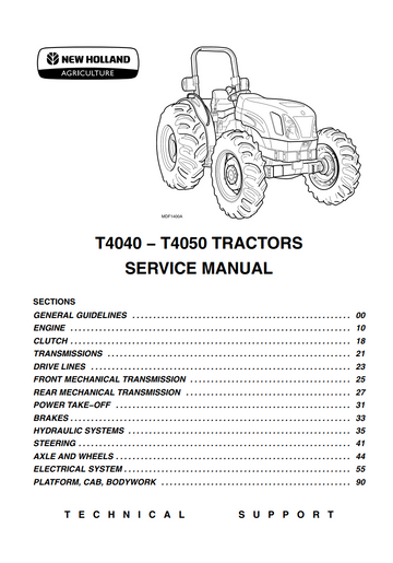NEW HOLLAND T4040 T4050 TRACTOR
