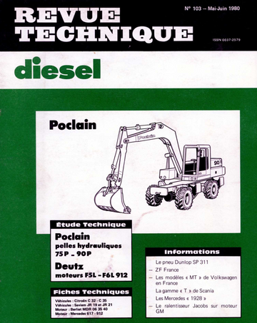 POCLAIN PELLES HYDRAULIQUES 75P 90P EXCAVATOR