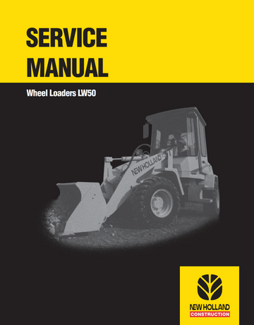 NEW HOLLAND LW50 WHEEL LOADER FACTORY WORKSHOP SERVICE REPAIR MANUAL