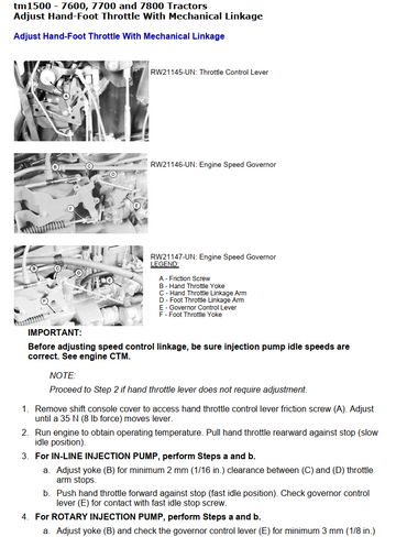 JOHN DEERE 7600 7700 7800 TRACTOR TECHNICAL SERVICE REPAIR MANUAL