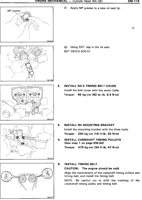 TOYOTA COROLLA AE80 AE82 AE86 1983-1987