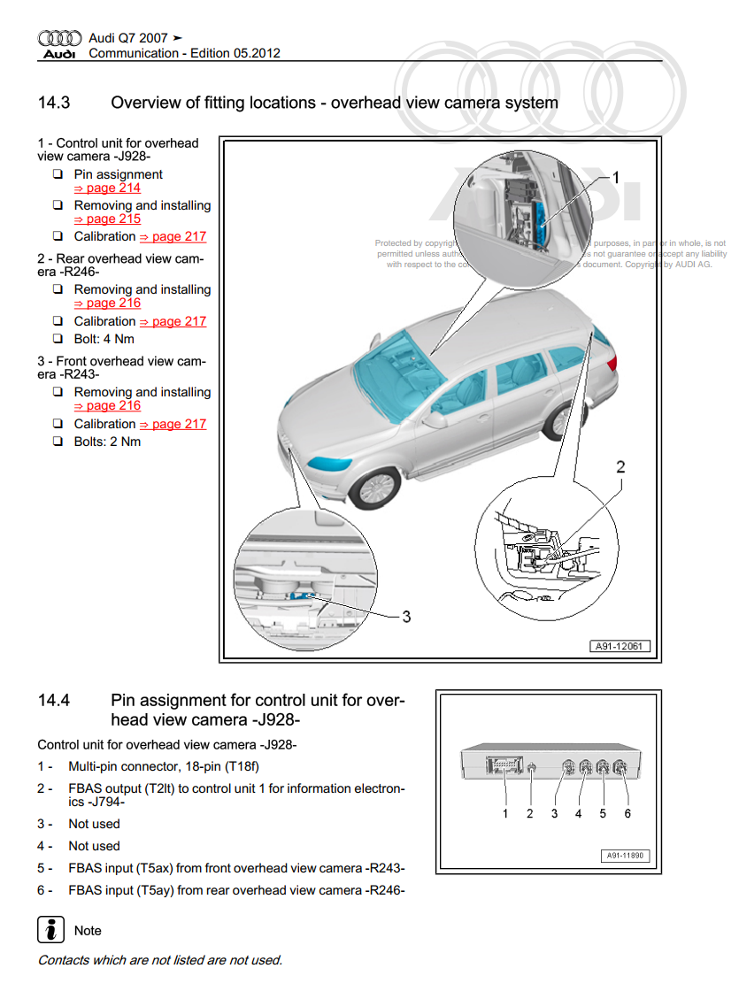 AUDI Q7 2006 - 2015 PETROL DIESEL V6 V8 V12