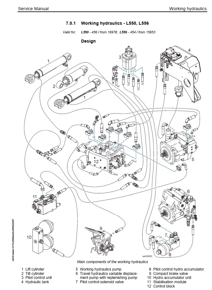 LIEBHERR L 550 556 566 576 580 WHEEL LOADER