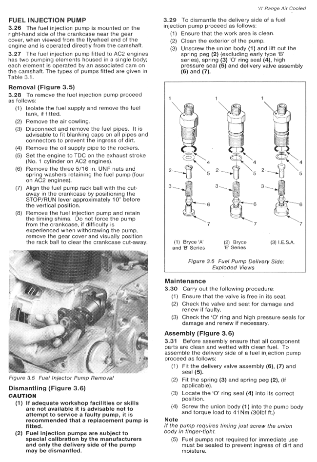 LISTER PETTER A RANGE AB1 AC1 AC1Z AC1ZS AC2 AB1W AC1W AC2W