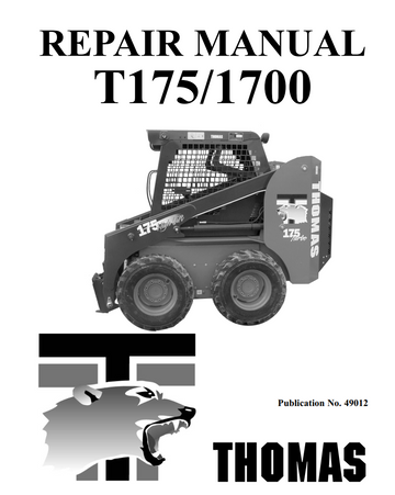 THOMAS T175 T1700 SKID STEER LOADER