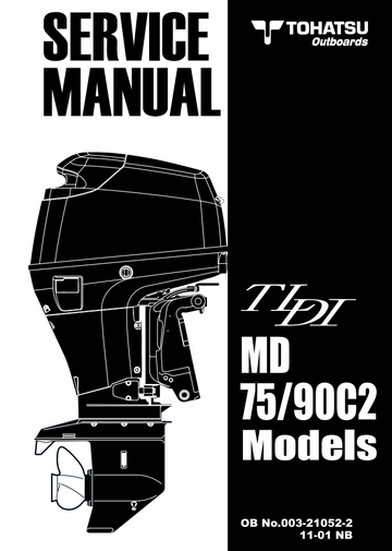 TOHATSU MD 75C2 90C2 TLDI OUTBOARD