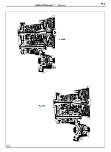 TOYOTA A240L A241L A241E A243L AUTOMATIC GEARBOX TRANSMISSION