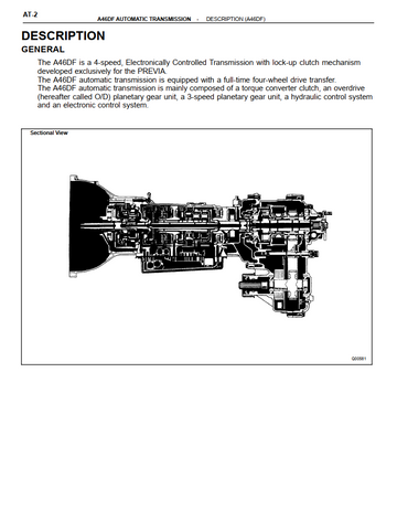 TOYOTA A46DE A46DF AUTOMATIC GEARBOX TRANSMISSION