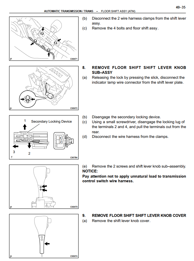 TOYOTA COROLLA ZZE122 SERIES 2001-2007
