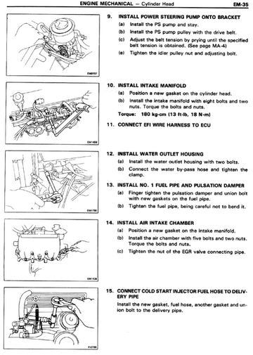 TOYOTA CRESSIDA 1984-1992 ENGINE