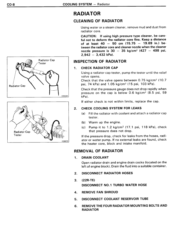 TOYOTA HILUX 4 RUNNER 2.4L 1984-1989