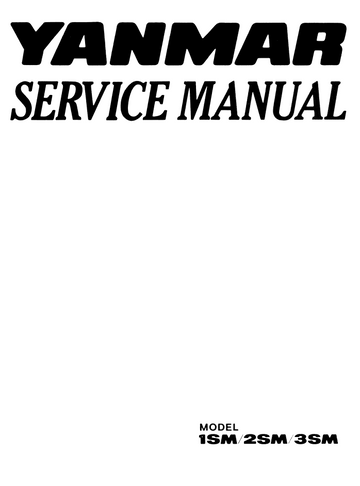 YANMAR 1SM 2SM 3SM INDUSTRIAL MARINE DIESEL ENGINE